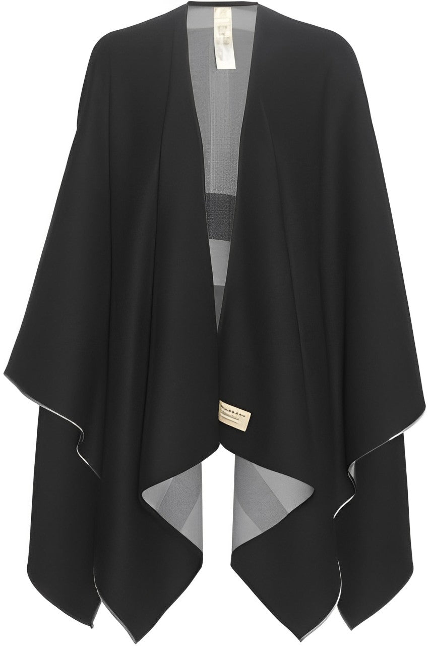 Burberry Charlotte Reversible Cape Poncho - Cinza