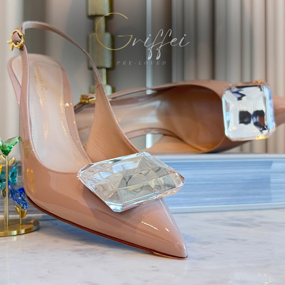 Gianvito Rossi Pink Patent Leather Jaipur