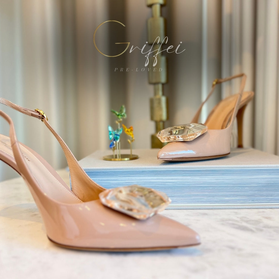 Gianvito Rossi Pink Patent Leather Jaipur