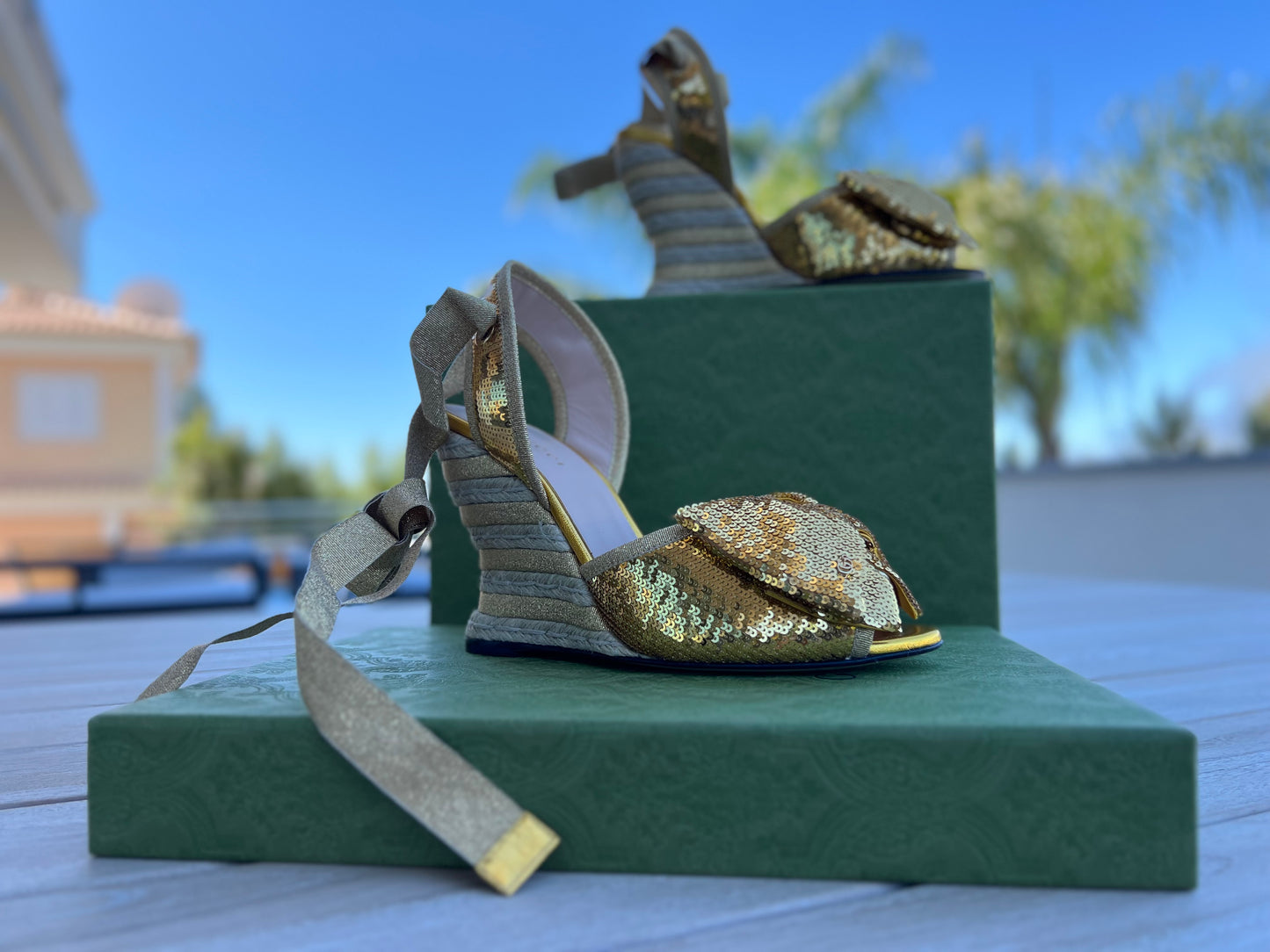 Gucci Cloth Espadrilles - Dourado