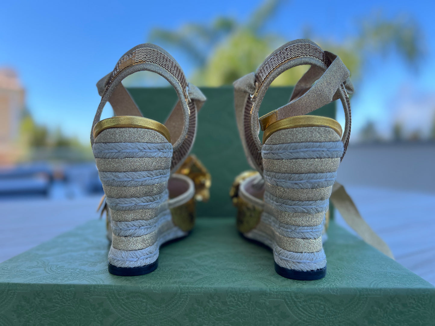 Gucci Cloth Espadrilles - Dourado