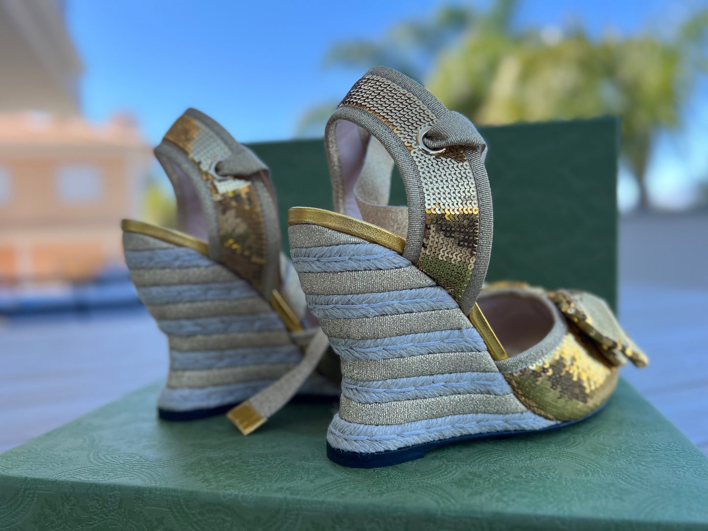 Gucci Cloth Espadrilles - Dourado