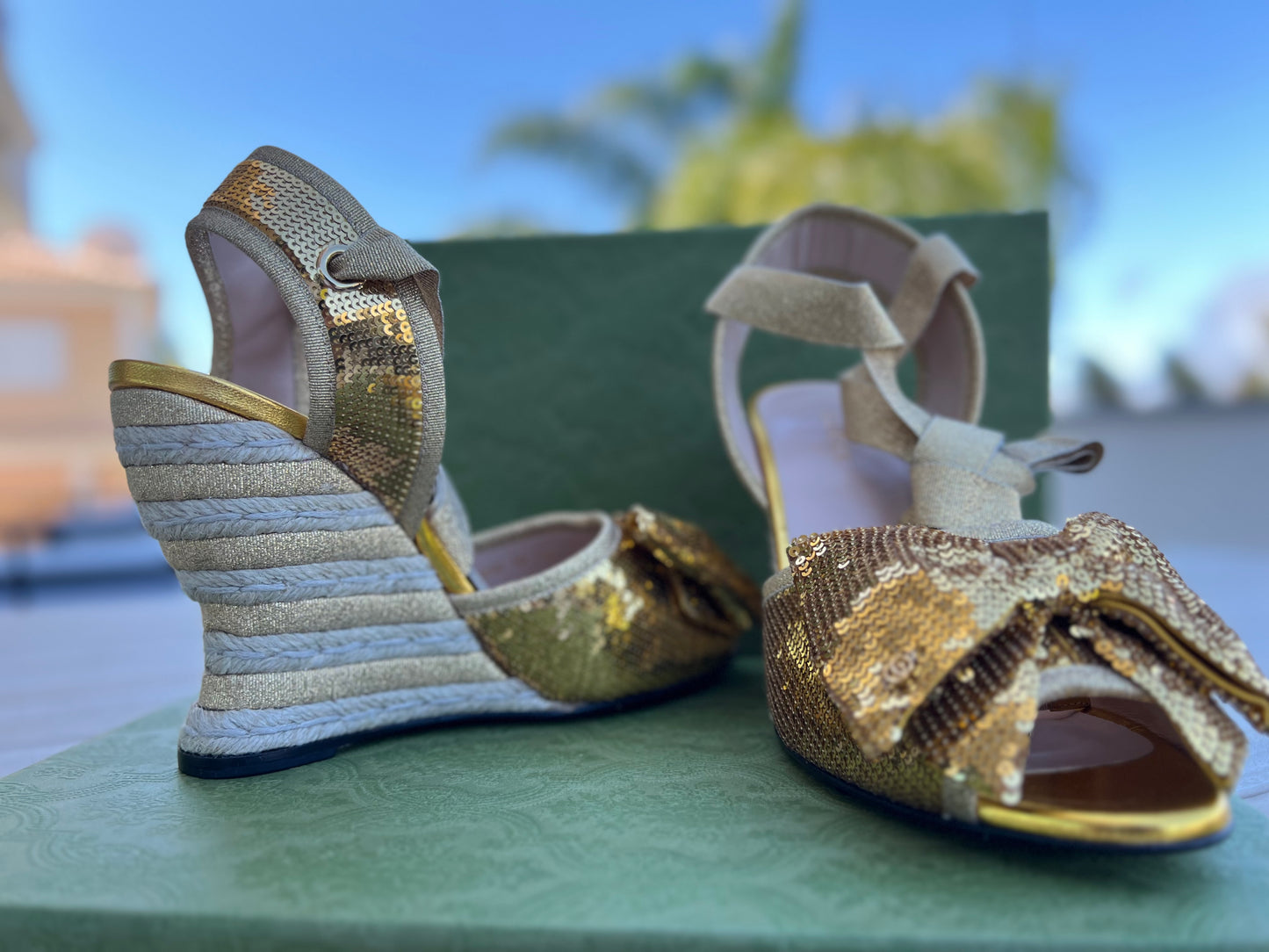 Gucci Cloth Espadrilles - Dourado