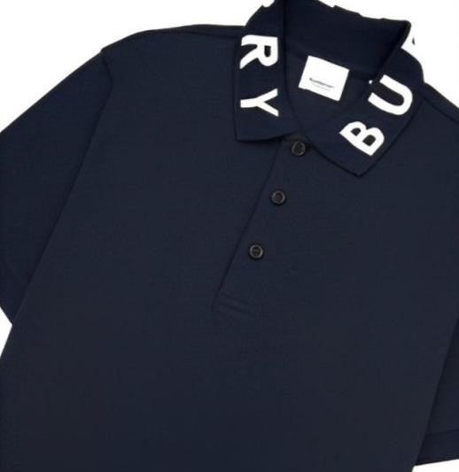 Polo Burberry Ryland Pale Grey Mela - Azul