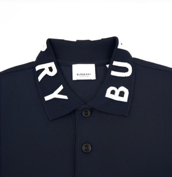 Polo Burberry Ryland Pale Grey Mela - Azul